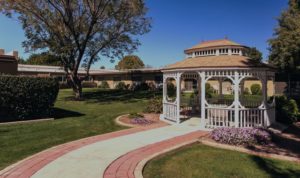 walkway with garden gazebo at Sun Valley Lodge