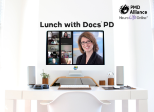 Computer with Lunch with Docs