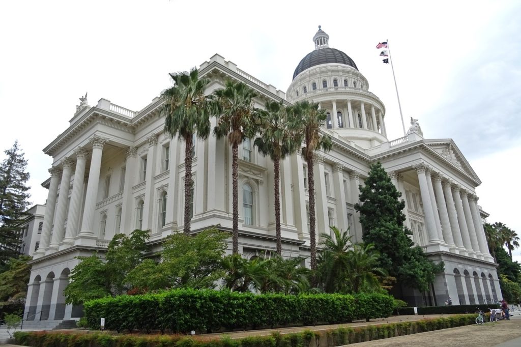 Outside of the California State Capital