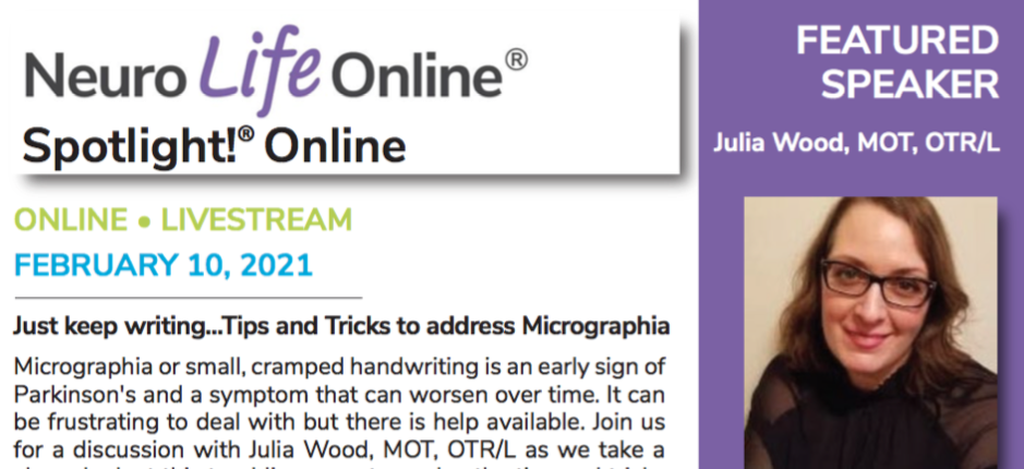 Just keep writing…Tips and Tricks to address Micrographia