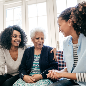 Family at assisted living facility