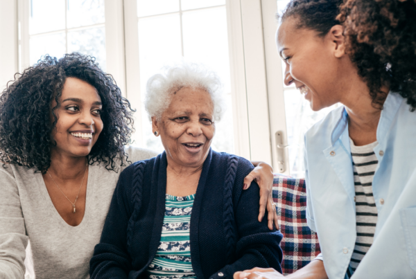 Family at assisted living facility