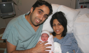 Soania Mathur after giving birth