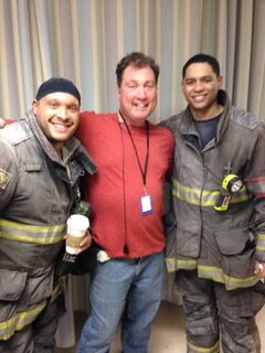 Tommy Burke with Chicago PD actors